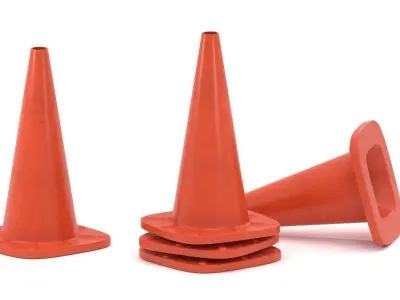 Traffic Cone v4 3D model