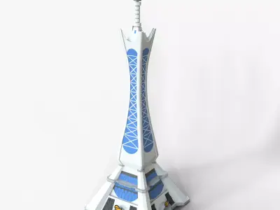 Prism Tower Low-poly 3D model