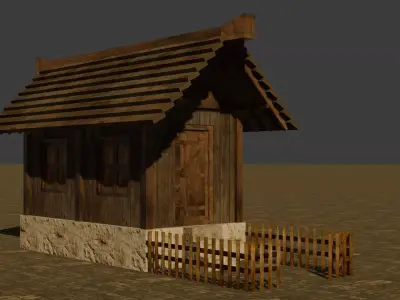 Medieval House 21 Free low-poly 3D model