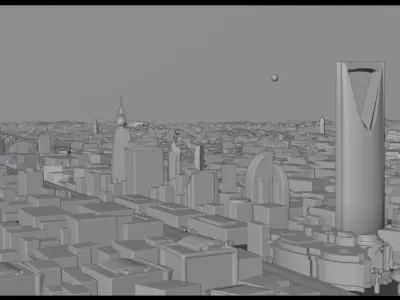 Saudi Arabia - textured veiw only from one side Low-poly 3D model