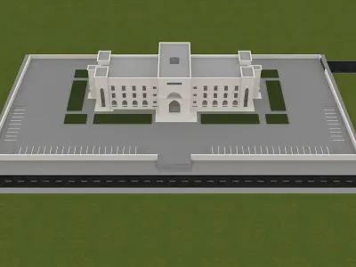 East architectural public building 3D model