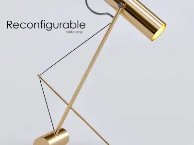 ed049 reconfigurable table lamp 3D model