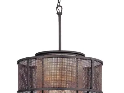 Holmfirth Light Unique Statement Drum Chandelier 3D model