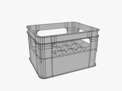 Beer Crate Low-poly 3D model
