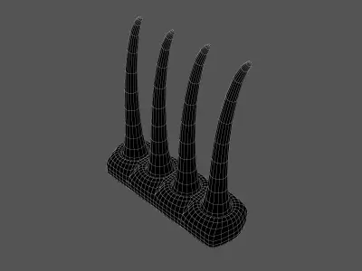 Hair Follicle Macro Icon v1 001 Low-poly 3D model