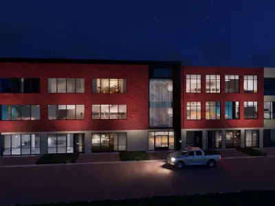 Modern American Office or Mixed Use Building  3D model