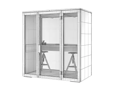 Talky M Bar Window Meeting Pod 3D model