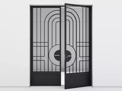 Aluminium door 329 3D model