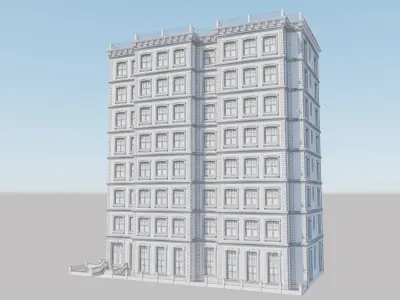 New York City Apartment Building 06 by THREEDEE INC Low-poly 3D model