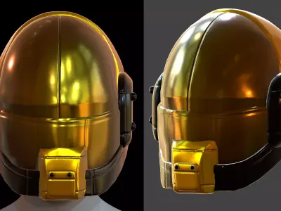 Gas mask helmet 3d model scifi Low-poly  Low-poly 3D model 199