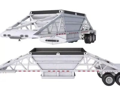 Belly Dump Trailer 3D model