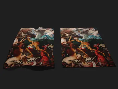 Fall of the Rebel Angels Version Three Bruegel the Elder Low-poly 3D model