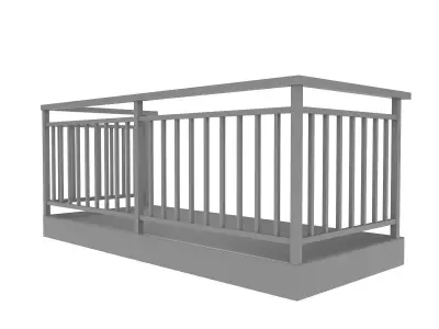 Balcony railing 3D model