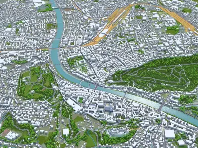 Salzburg Austria Low-poly 3D model
