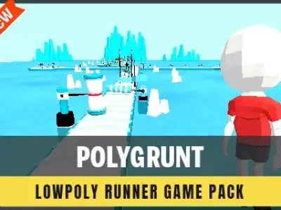 POLYGRUNT - Low Poly Complete Runner Game Pack Low-poly 3D model