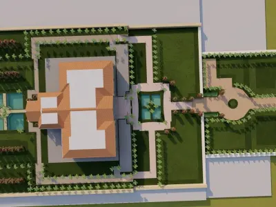 Casa Scene-villa-modern house 3D model