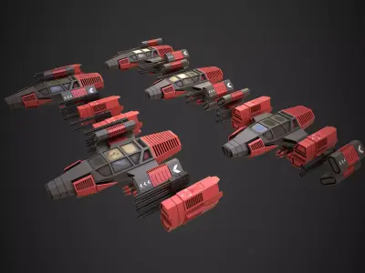 Modular Spaceship Eleven 3D model
