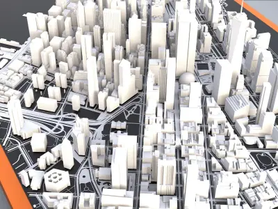 Cityscape New York USA 3D model