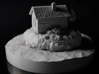 Lonely house 3D print model