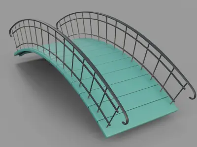 Cartoon Bridge 8 3D model
