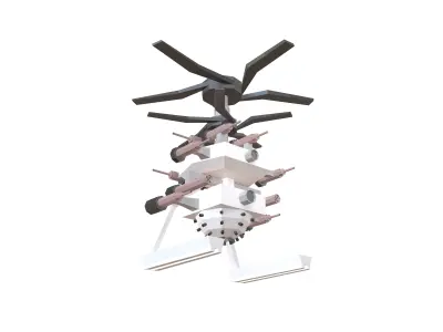 Cartoon Wepon Drone V2 001 Low-poly 3D model