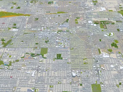 Springfield Missouri USA Low-poly 3D model