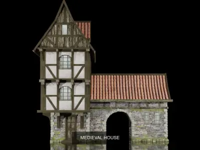 medieval town - set constructor 3D Model Pack
