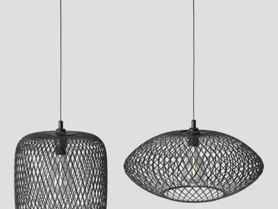 LUFTMASSA pendant light made of wire mesh 3D model