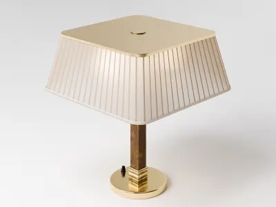 Brass Silk Table Lamp Low-poly 3D model