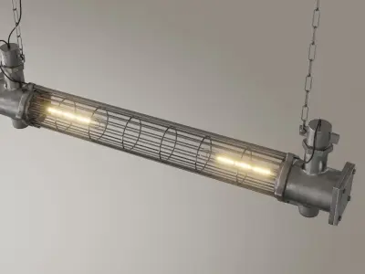 Industrial tube lamp  3D model