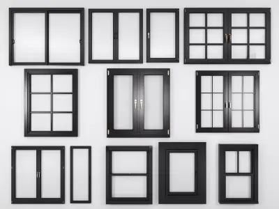 Modern Window Collection for 3ds Max 3D model