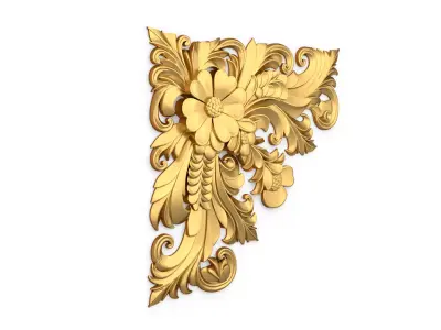 Classic carved corner decor ornament cnc 3d printing stl 08 3D print model purchase