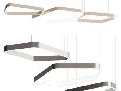 LIGHT RINGS POLYGONAL EVO Pendant light 3D model