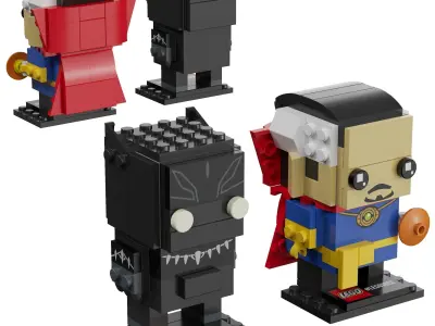 Lego BrickHeadz - Marvel Super Heroes Collection 3D Model Pack