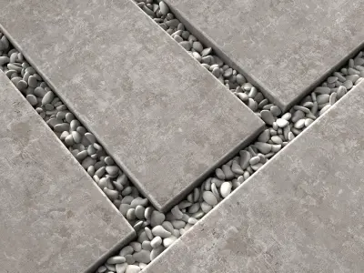 Paving tile pebble n15 3D model