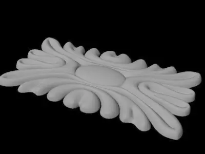 rosette ornate ornament 3D model