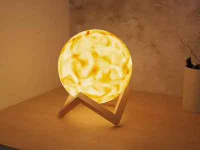 Sunlamp moon table lamp Free 3D model