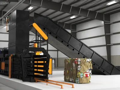  Waste Press Baling Machine Black 