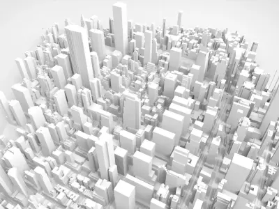 Cityscape New York USA fragment city 3D model purchase
