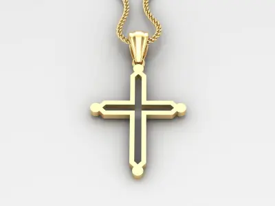 Cross Light Gold 4CP025 3DM STL 3D print model