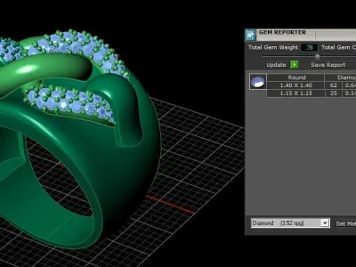 Jewelry ring 416 3D print model