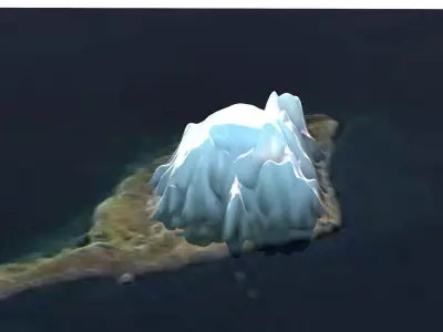 Jan Mayen Island 3D model