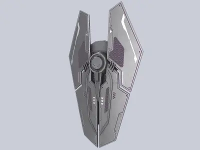 Sci fi shield Low-poly 3D model
