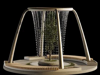 Garden Fountain 11 3D model
