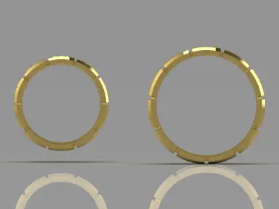 wedding couple ring cr0030 3D print model