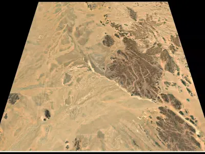 Mecca and the Red Sea coast of Saudi Arabia - tile n21 e43 3D model