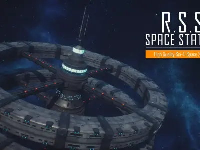 Rss Space Station Low-poly 3D model