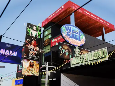 Walking Street Pattaya City Thailand 3D model