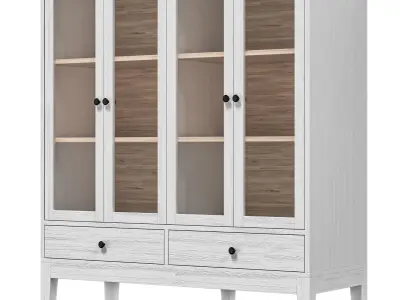 IKEA - IDANAS IDANES Double glass cabinet with door 3D model