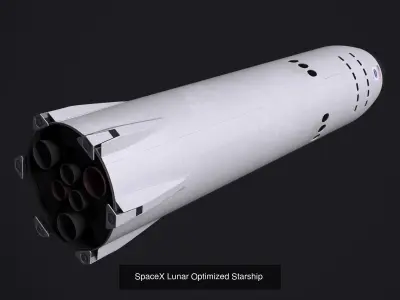 Space explorer bundle Martian base and SpaceX starships 3D Model Pack